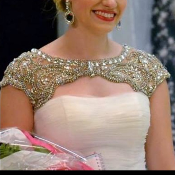 Beautiful white Sherri Hill Ball Gown - Picture 3 of 4